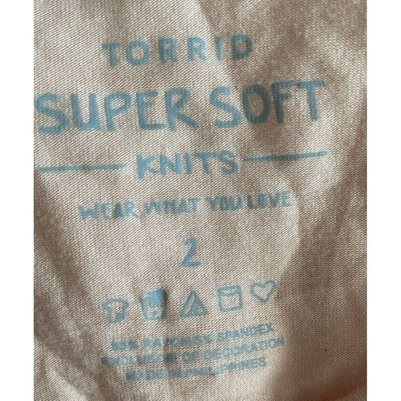 COPY - Torrid Super Soft Knits Top Size 2X Pink Lace Scoop Neckline 3/4 Sleeve … - Picture 5 of 9
